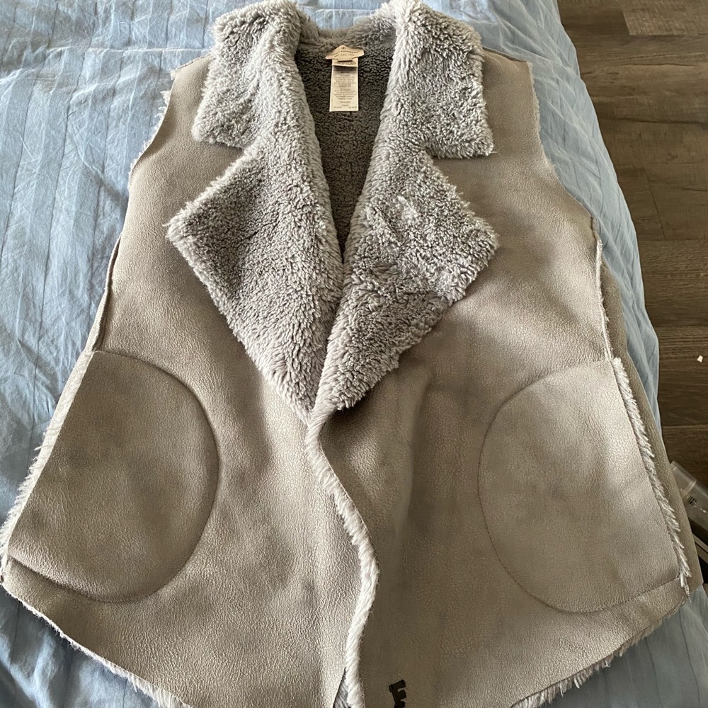 French connection faux fur vest